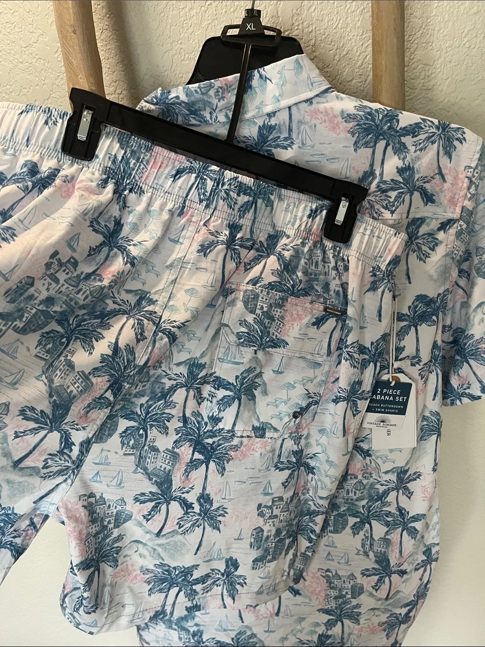 2 Piece Cabana Set - Beach Buttondown &  Swim Shorts